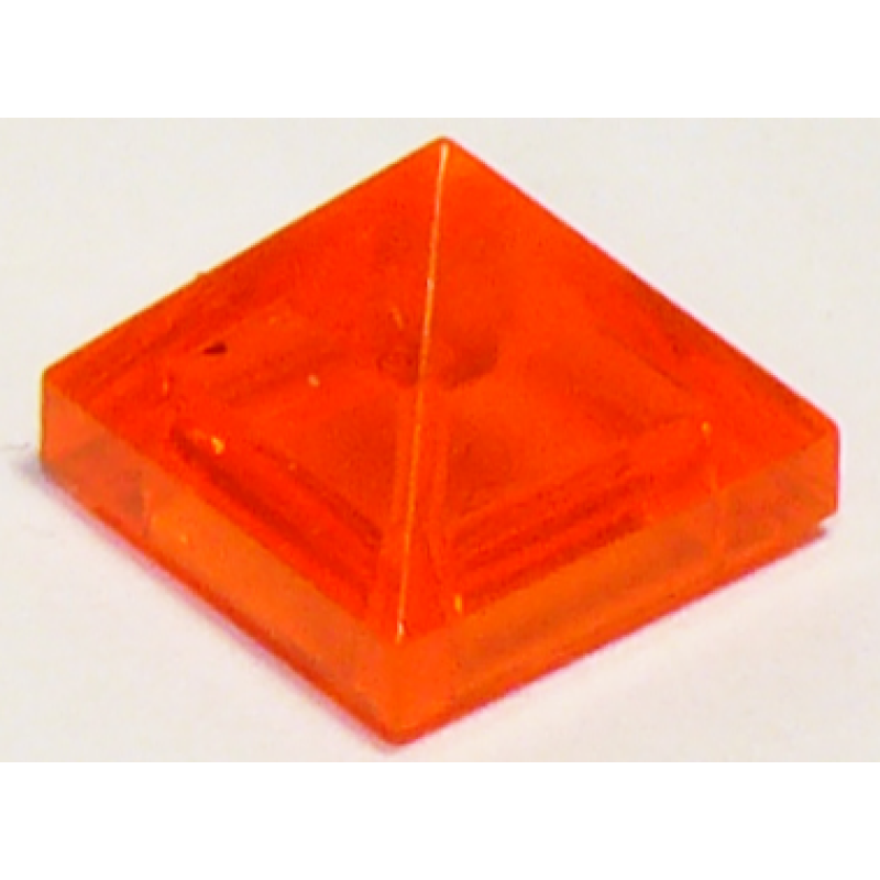 Dakpan 45° 1x1x2/3 viervoudig gebogen piramide Trans Neon Orange
